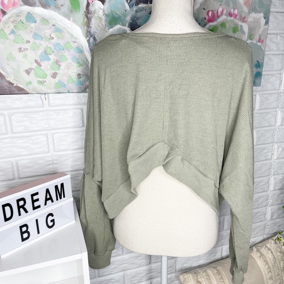 Pink Lily NEW Lovely Spirit Olive Thermal Sweater - Picture 6 of 6